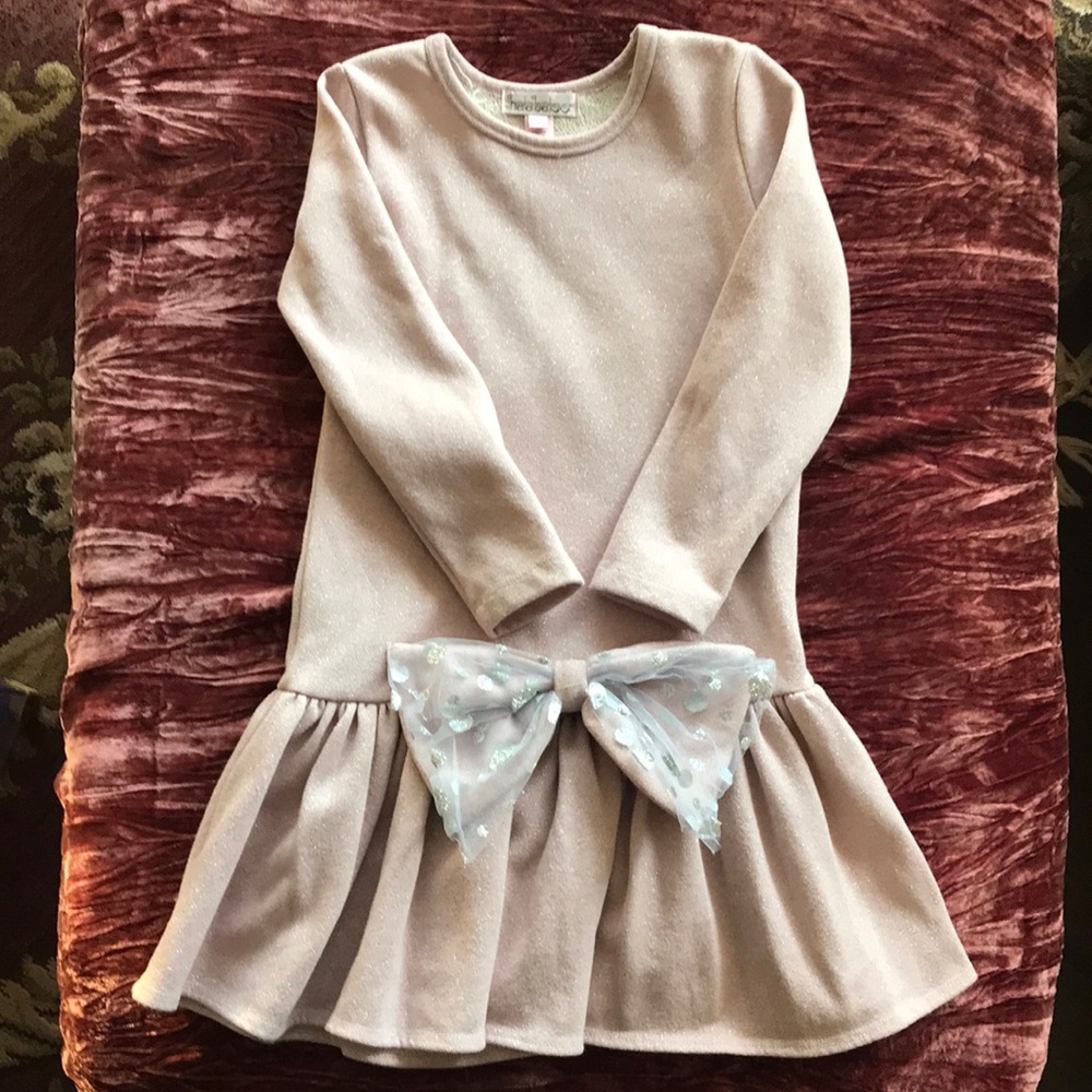 Halabaloo pink sparkle bow dress